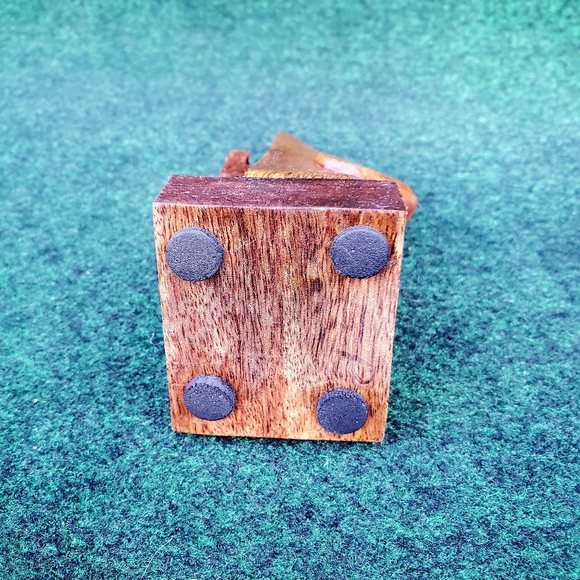 VTG MCM Easter Island Style Handcarved Wood Eyeglasses Stand 7in - Picture 8 of 11